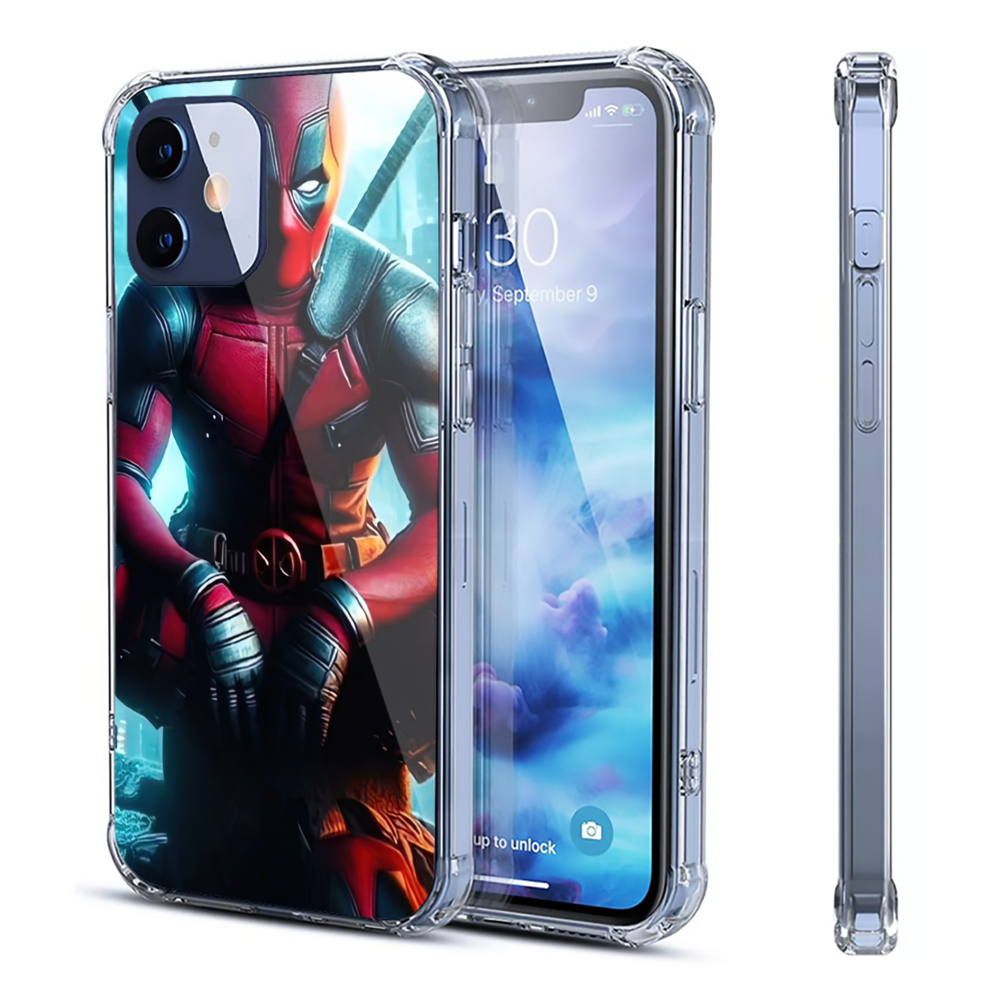 （画像用） Deadpool デッドプール 【iPhone 12シリーズ対応】透明スマホケース（クリアソフトケース）